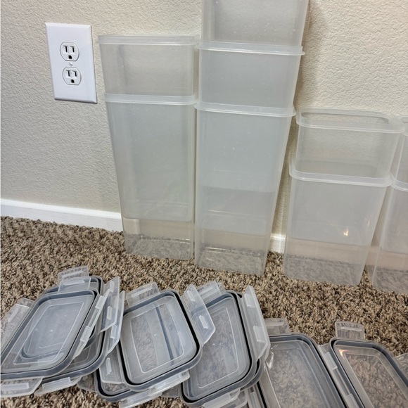 Clear Plastic Storage Container Set - Picture 2 of 5